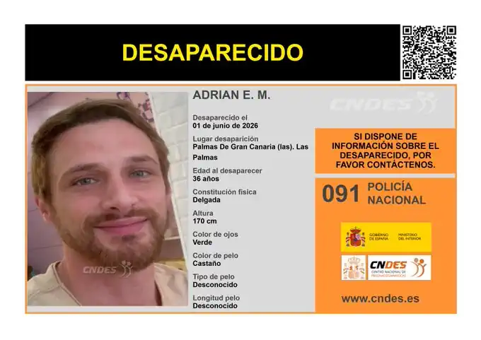 Llamamiento ciudadano para localizar a Adrián E. M., desaparecido en Las Palmas de Gran Canaria