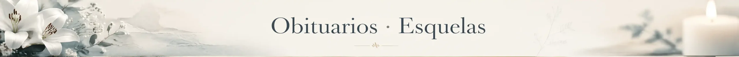 Banner Obituarios, Esquelas