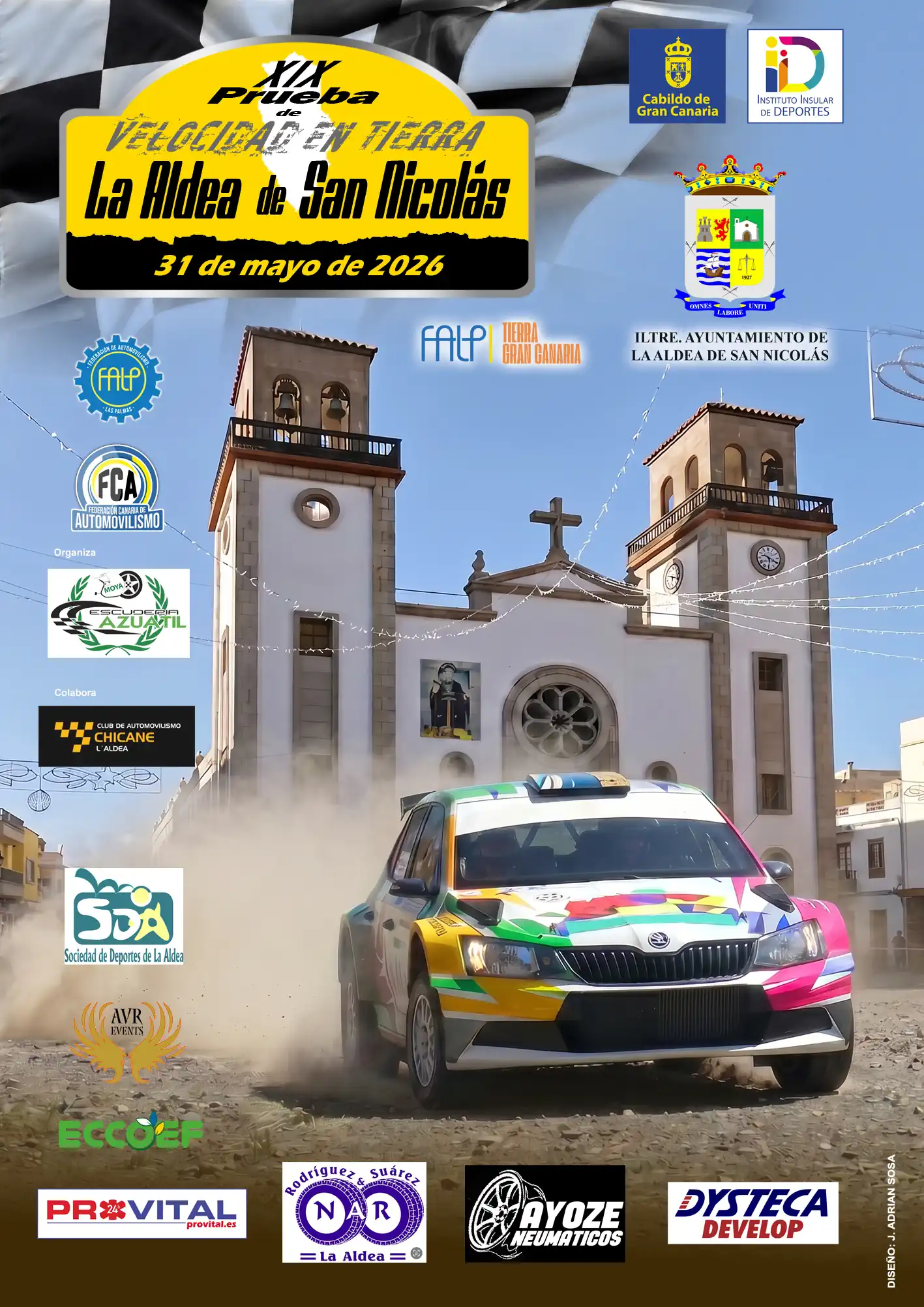 Cartel Slalom La Aldea 2026