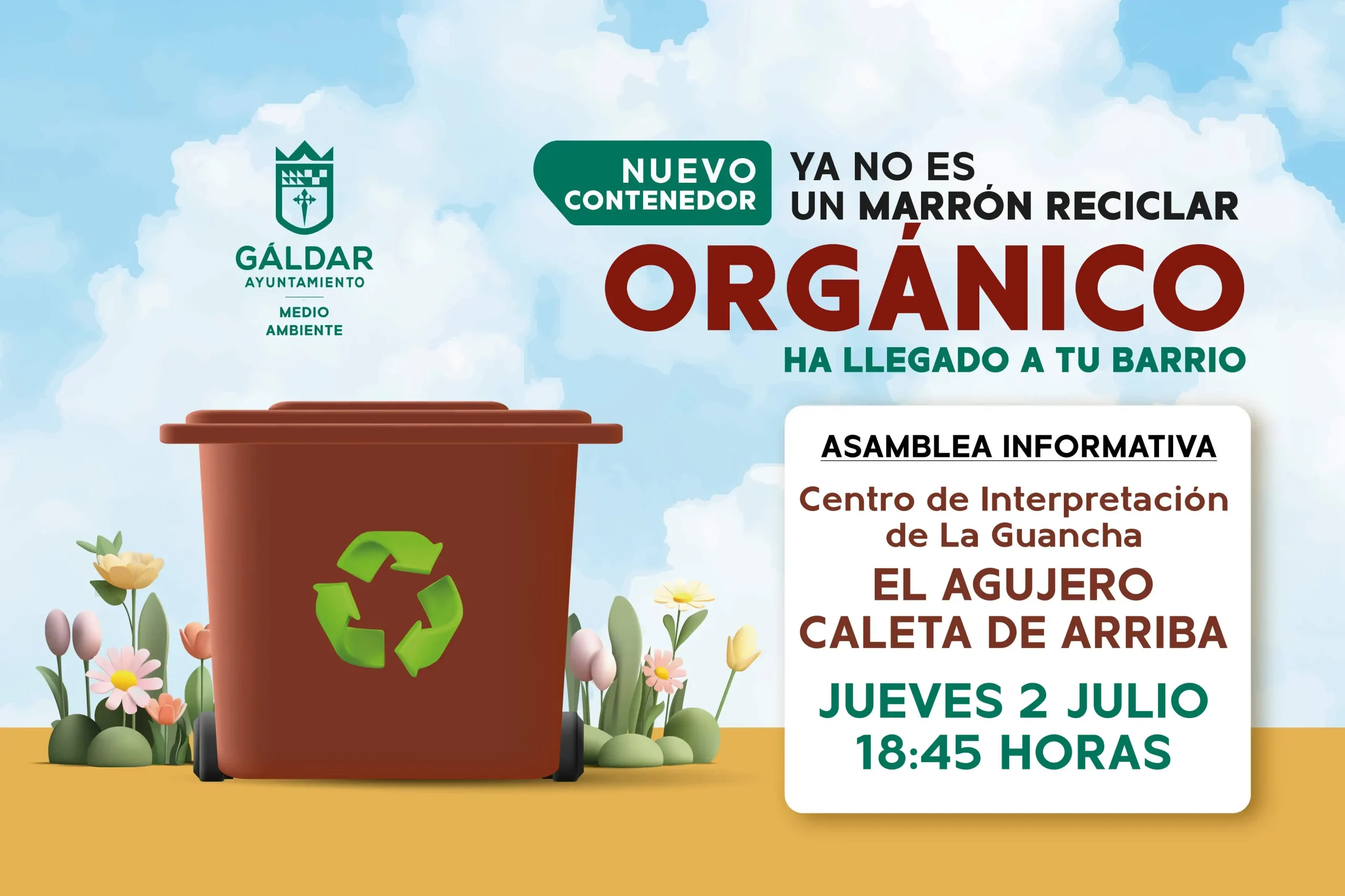 Nueva asamblea informativa para la implantación del contenedor marrón en El Agujero y Caleta de Arriba