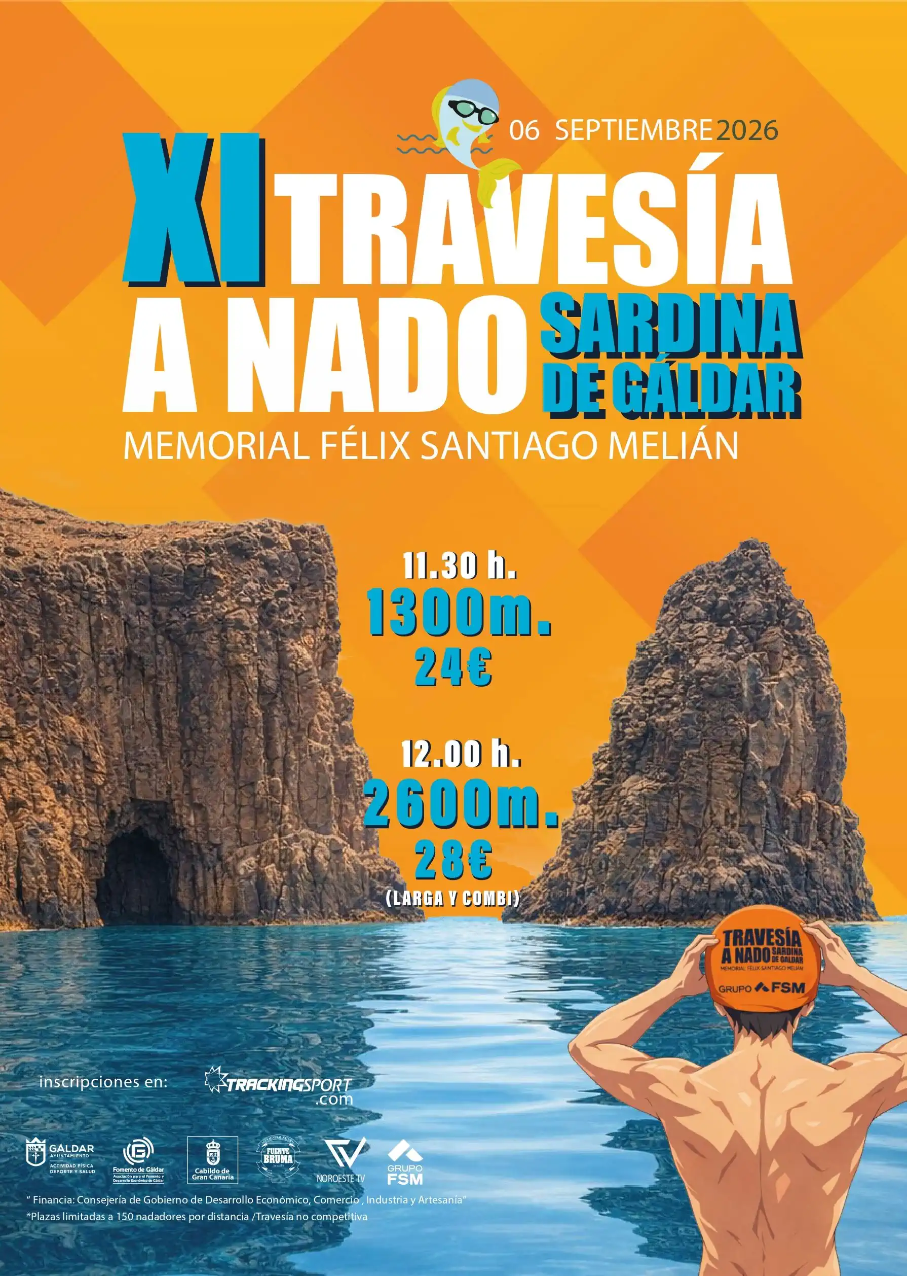 Cartel Xi Travesía A Nado