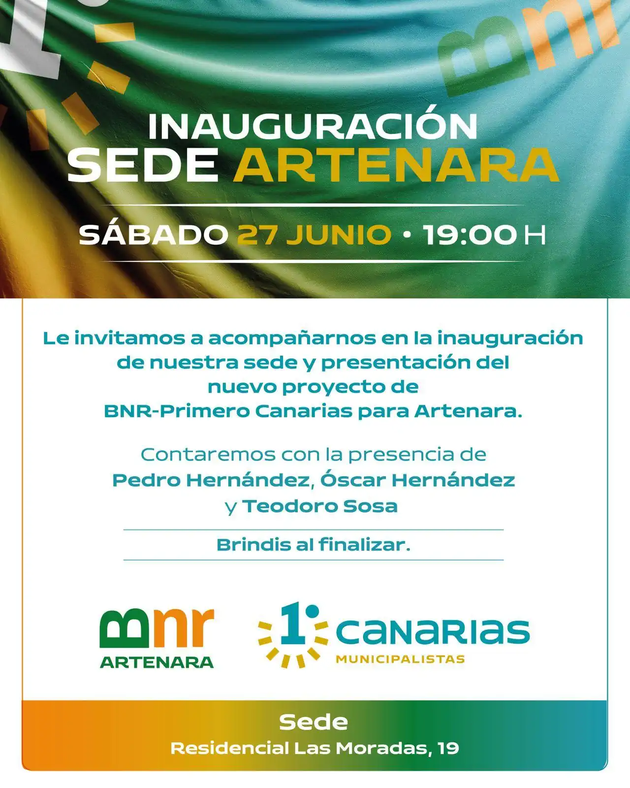 Cartel Inauguración Sede Artenara