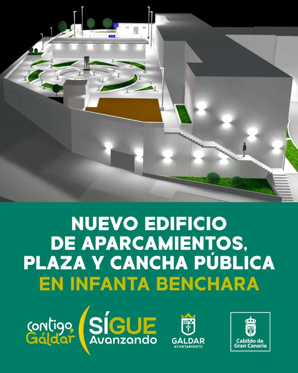 Cartel Nuevo Edificio En Gáldar