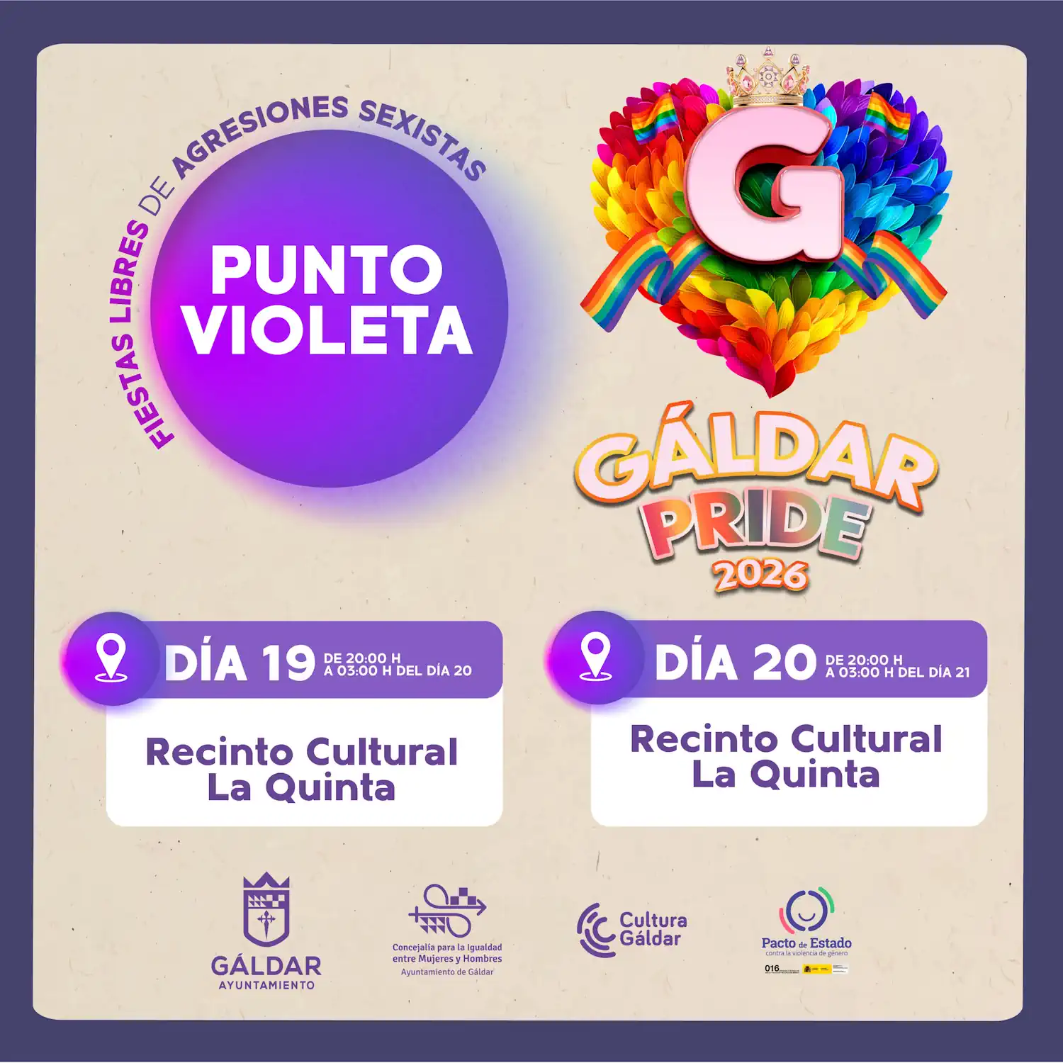 Cartel Puntos Violeta