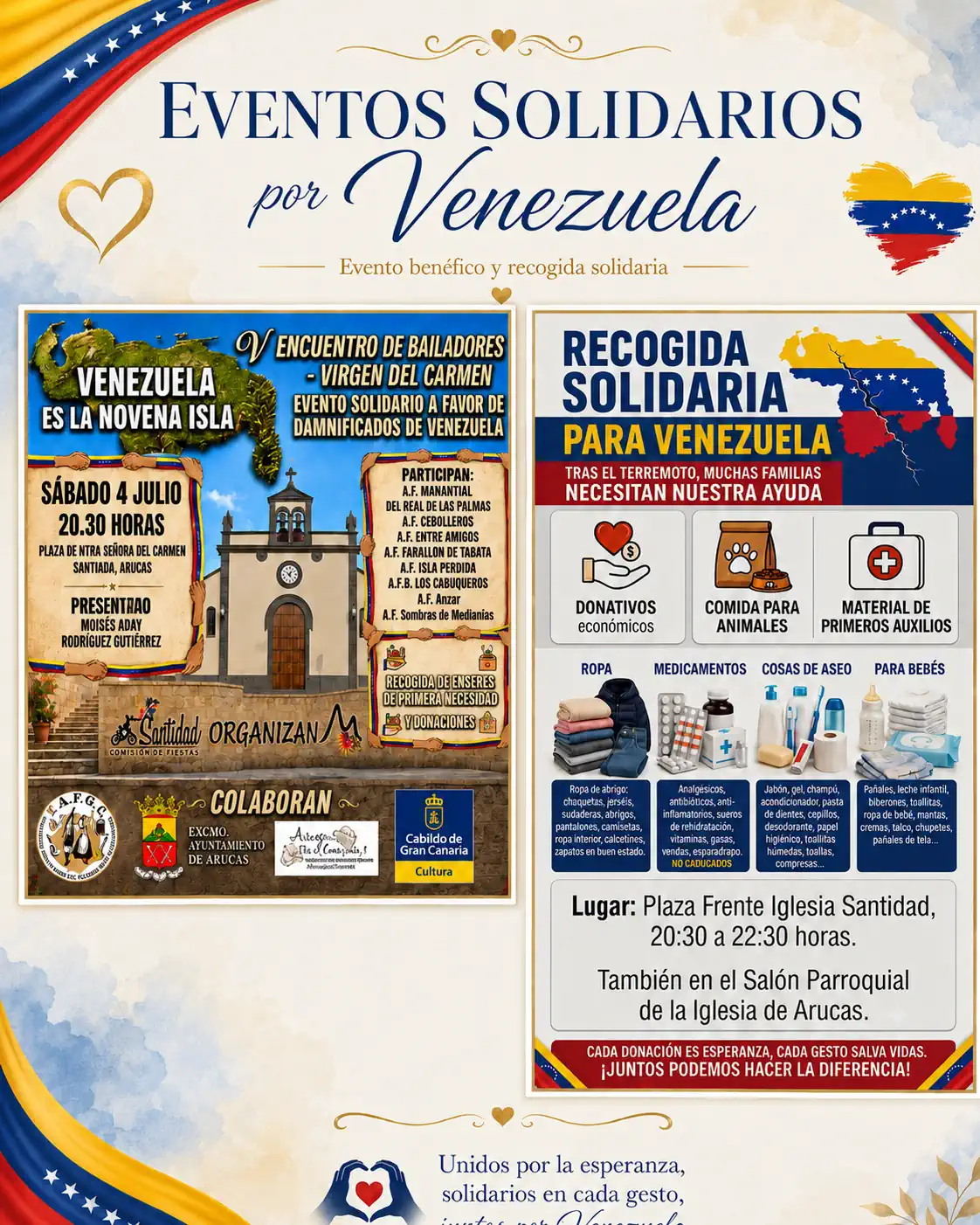 Santidad baila por Venezuela: folclore, tradición y solidaridad se dan la mano en Arucas