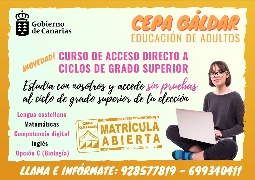 NOVEDAD en la oferta formativa del CEPA Gáldar
