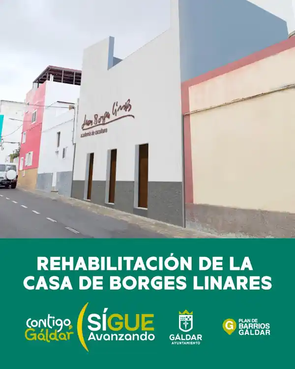 Cartel De La Rehabilitación De La Casa De Borges Linares
