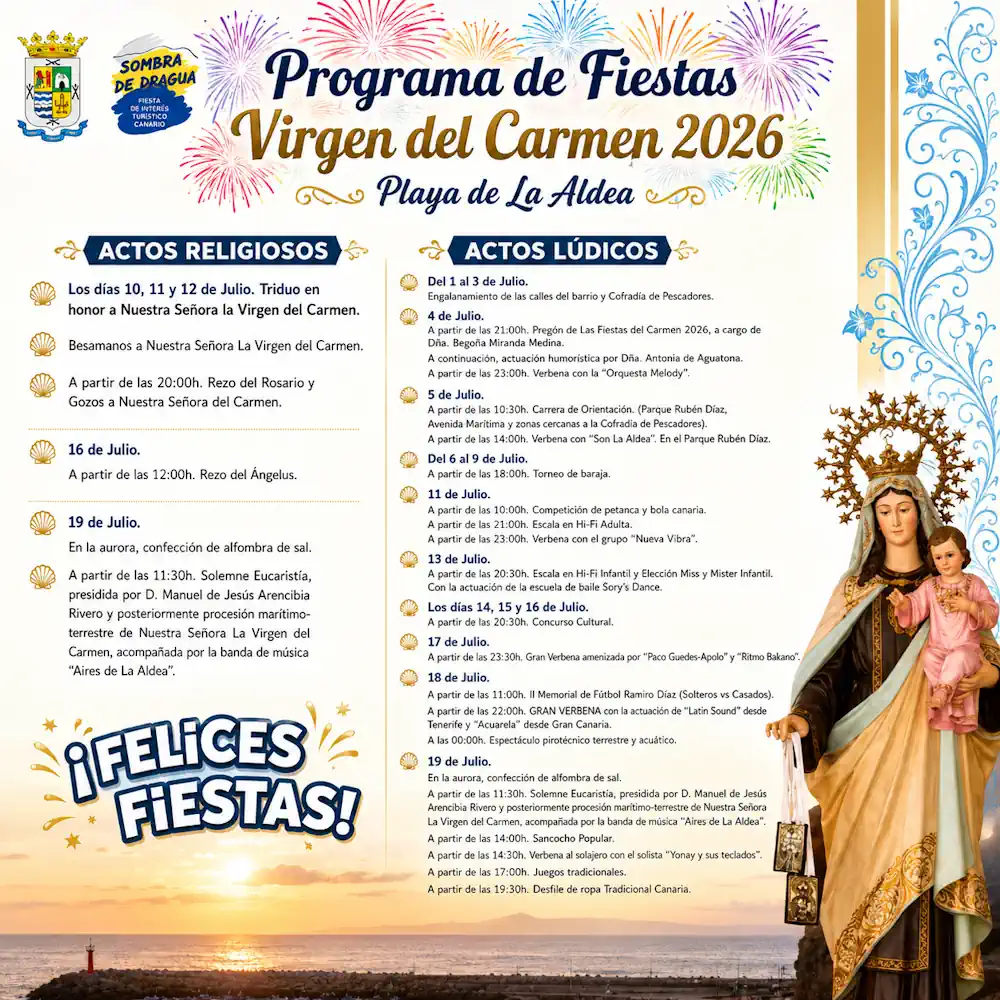 Fiestas del Carmen Playa de la Aldea 2026