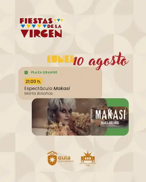 El espectáculo ‘Makasi’ fusiona esta noche en la Plaza Grande de Guía la tradición musical de Canarias y la Macaronesia en la voz de Marta Bolaños