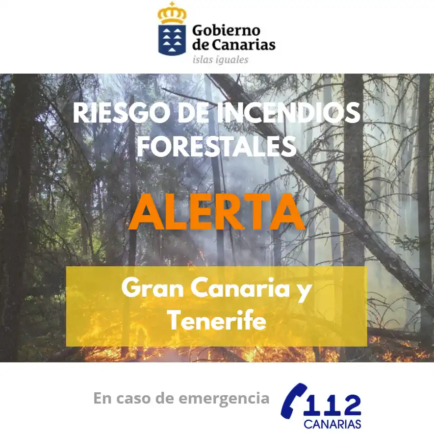 Situacion De Alerta Por Riesgo De Incendios Forestales En Gran Canaria Y Tenerife