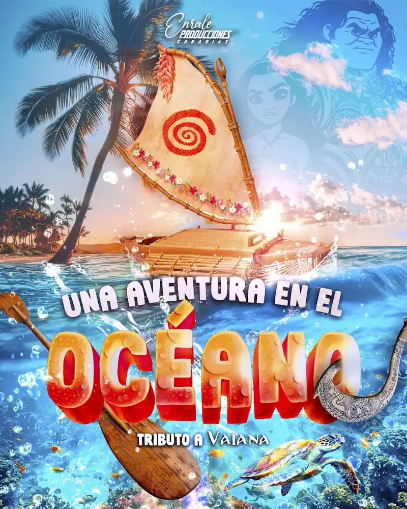La Plaza Grande de Guía acoge este jueves el espectáculo familiar ‘Una aventura en el Océano’, Tributo a Vaiana, dentro de las Fiestas de La Virgen 2026