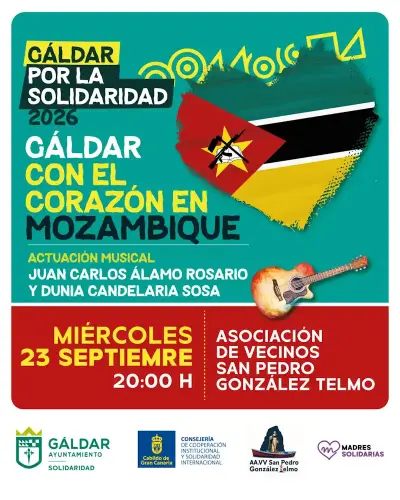 Gáldar organiza una nueva gala solidaria en Puerto de Sardina para apoyar proyectos educativos en Mozambique