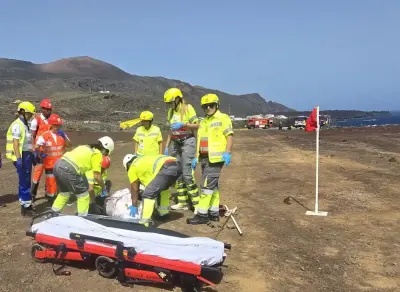 El SUC ejerció el mando sanitario en el simulacro de accidente aéreo organizado por AENA en El Hierro