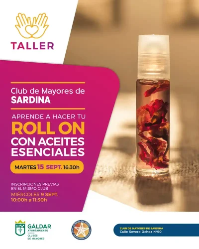 El Club de Mayores de Sardina acoge un taller para aprender a elaborar un ‘roll on’ con aceites esenciales