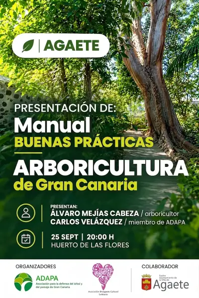 Agaete presenta el Manual de Buenas Prácticas de Arboricultura de Gran Canaria