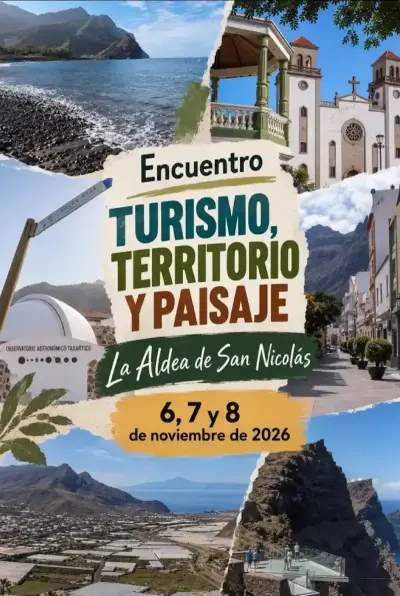 Cartel Encuentro Turismo Territorio y Paisaje La Aldea