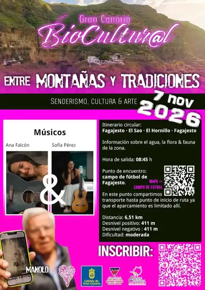 Cartel senderismo entremontanasytradiciones