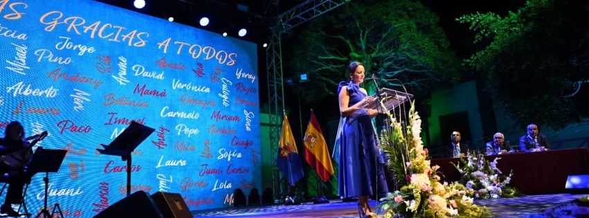 Ainhoa Martín durante la lectura del Pregón Ainhoa Martín durante la lectura del Pregón