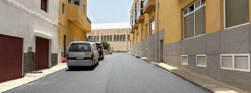 Asfatado de la calle La Ciel en San Isidro