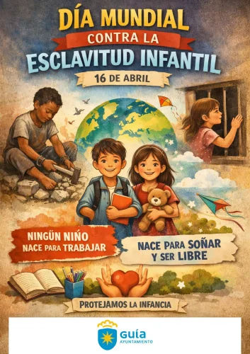 Cartel DÍa Mundial Contra Esclavitud Infantil