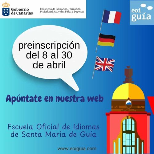 Cartel PreinscriciÓn Eoi 1