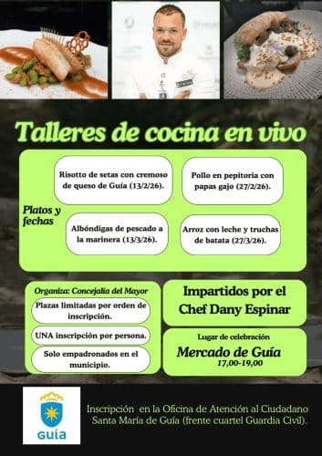 Cartel Talleres Cocina Mayores
