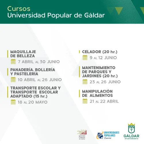 Cursos Universidad Popular 2026