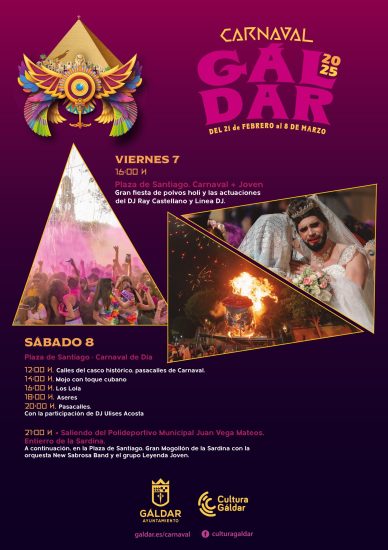 Cartel Agenda fin de semana Carnaval