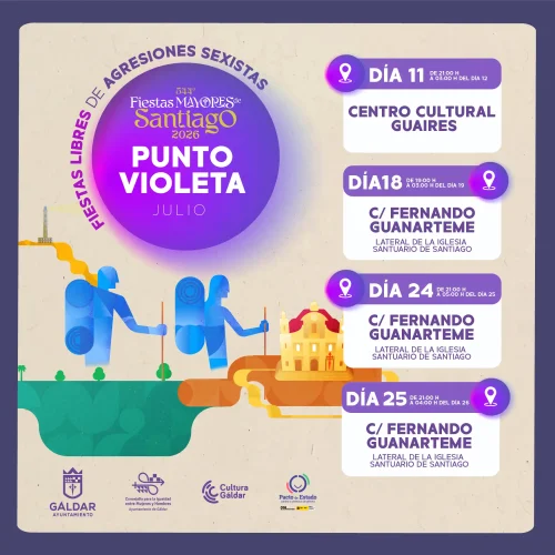 Cartel Puntos Violeta Fiestas De Santiago
