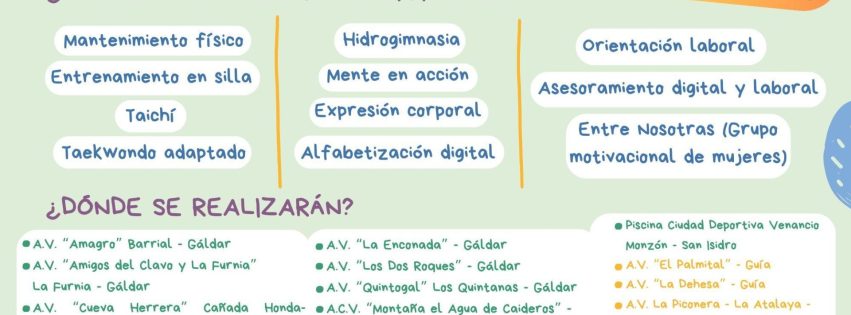 Cartel actividades Educados de Calle