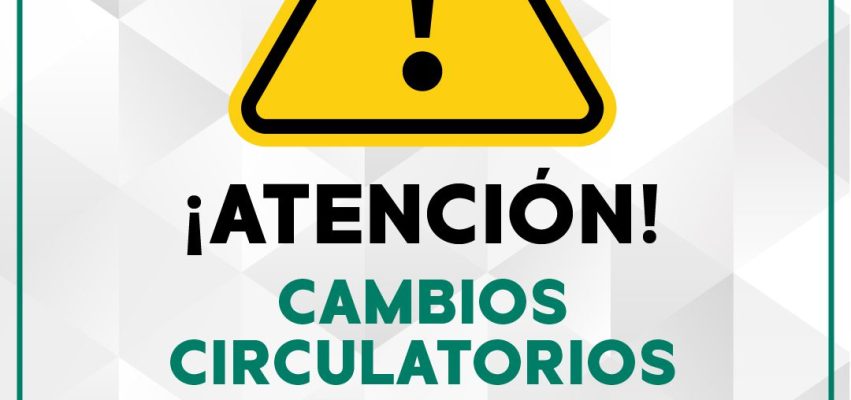 Cartel de cambios circulatorios Romería