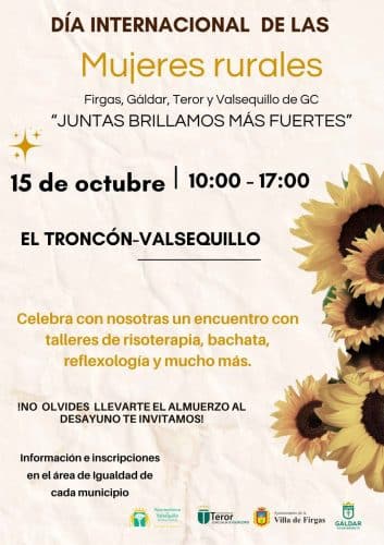 Cartel Del Día Internacional De Las Mujeres Rurales En Valsequillo