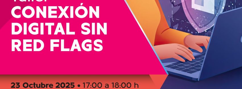 Cartel del taller de conexión digital sin red flags