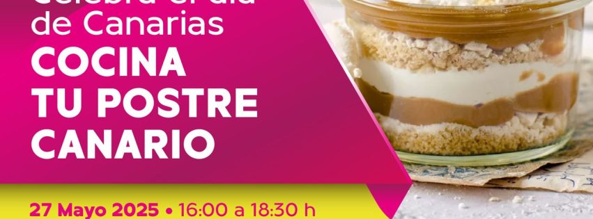 Cartel del taller de elaboración de postre canario