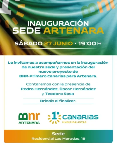 Cartel Inauguración Sede Artenara