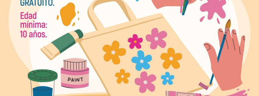 Cartel taller pintura en Tote Bag