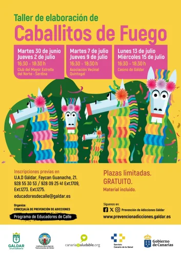 Cartel Talleres De Caballitos De Fuego