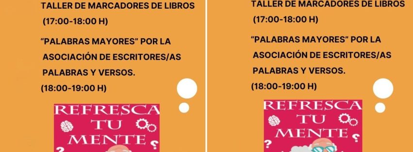 Carteles Día del Libro en los Clubes de Mayores