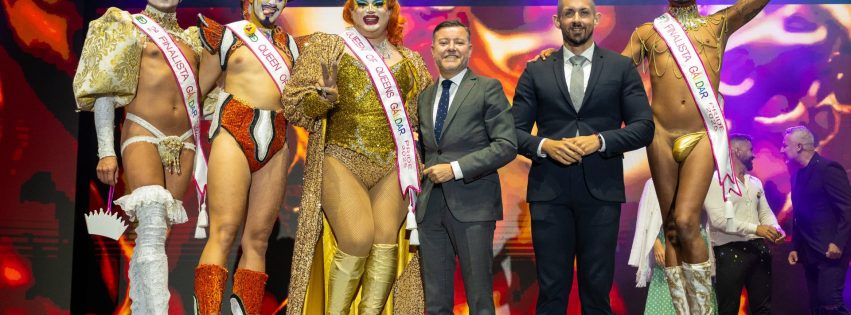 FOTO QUEEN OF QUEEN GÁLDAR PRIDE 2025 finalistas Teodoro Sosa Julio Mateo 06062025 1