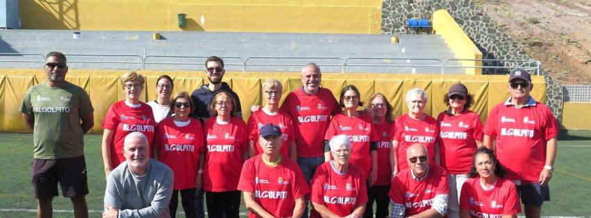 Foto de familia hoy con el alcalde Alfredo Gonçalves Ferreira en el primer entrenamiento del proyecto Al Golpito 2