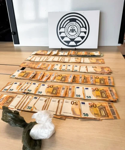 La Policía Autonómica Detiene A Un Hombre En Gran Canaria Con 72 Gramos De Cocaína Ocultos En Su Vehículo Y 5.000 Euros En Efectivo