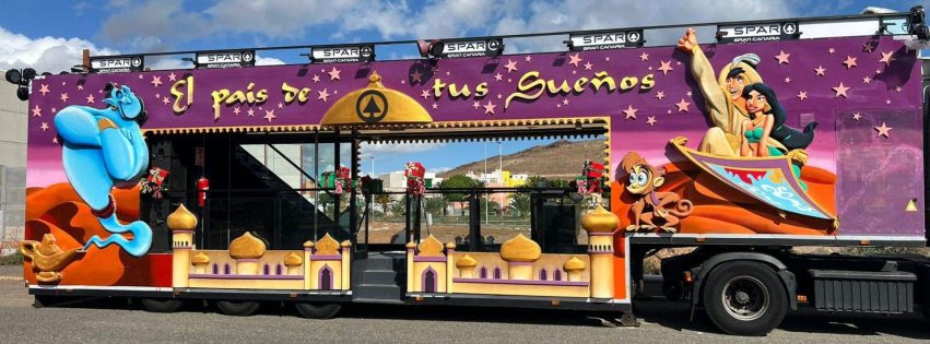 La carroza de SPAR Gran Canaria ya está preparada para la celebración