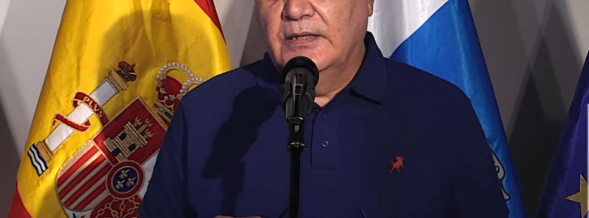 Miguel Ángel Morcuende durante una rueda dr prensa del PEVOLCA en 2021