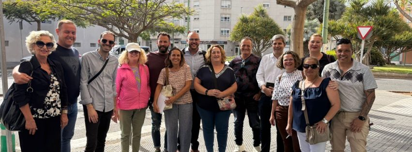 Momento de la reunión de la plataforma con Ruyman Santana