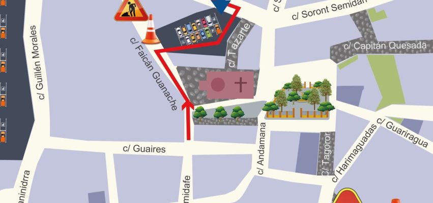 Obra en la calle Faicán Guanache