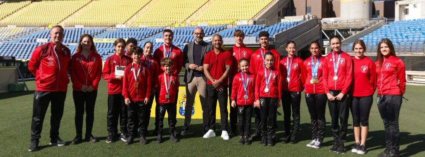 Recepcioìn del consejero de Deportes, Aridany Romero, a los gimnastas medallistas del Club La Playa y Ray Zapata 3