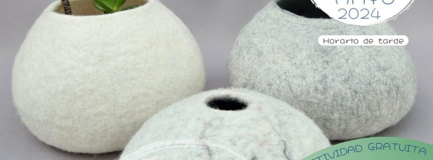 Taller cuenco de lana artesanal