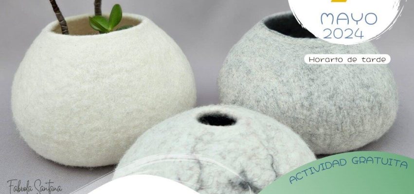 Taller cuenco de lana artesanal