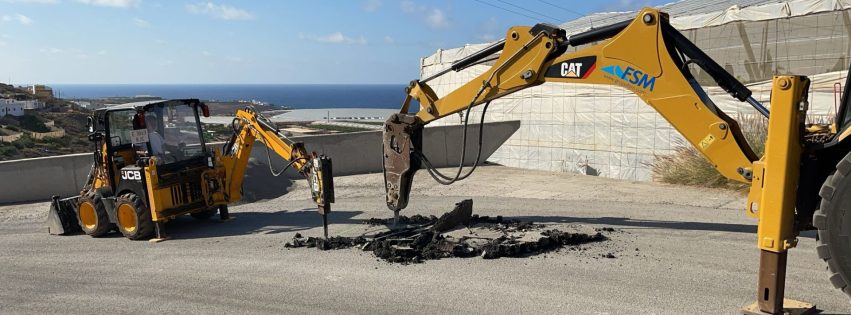 Trabajos de restablecimiento de la red general de suministro 1