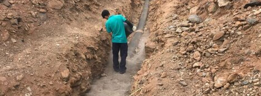 Trabajos de saneamiento en El Roque